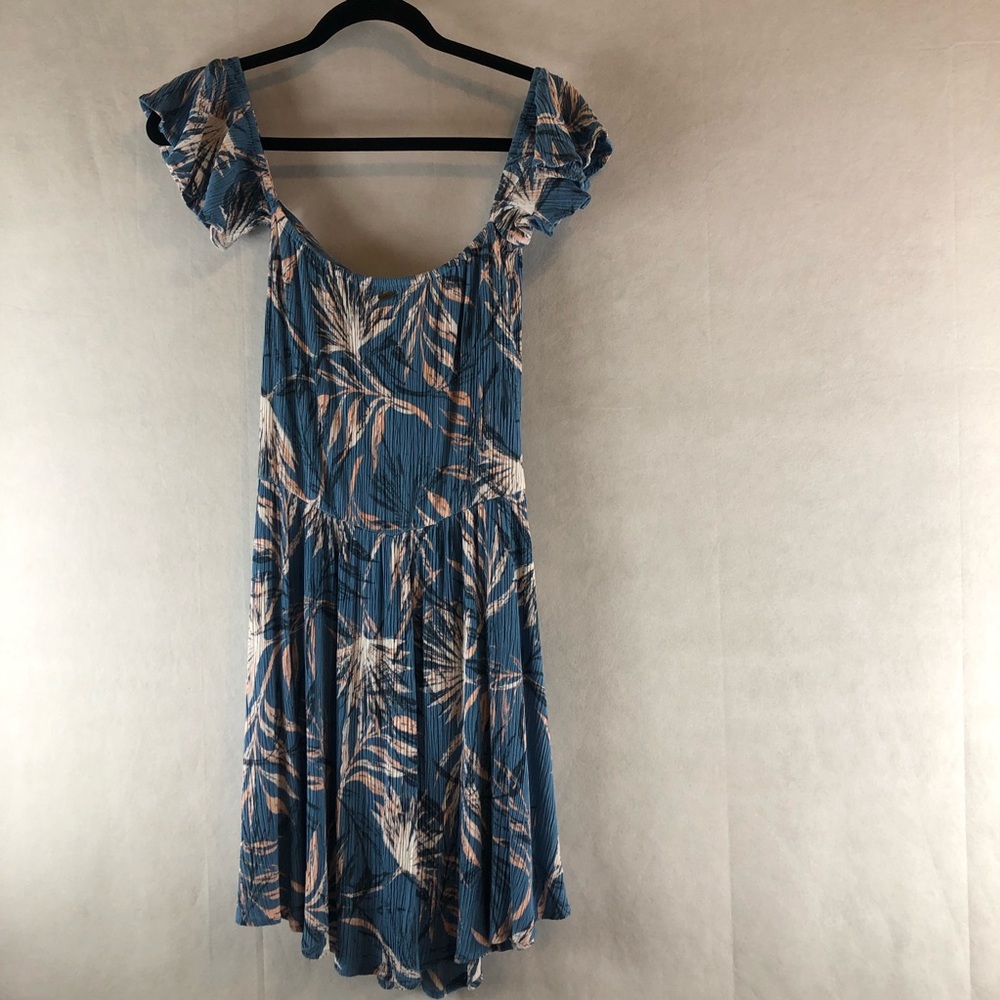 O’Neil small  Floral blue multicolor romper off shoulder - Picture 3 of 6